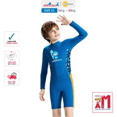 Đồ bơi giữ nhiệt bé trai Dive and Sail size 12-30kg cao su dày 2.5mm giữ ấm ngăn tia UV
