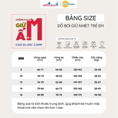 Đồ bơi giữ nhiệt bé trai cỡ vừa và lớn Dive and Sail 24-50kg tay ngắn dày 2.5mm chống tia UV