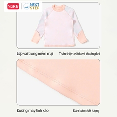 Đồ bơi bé gái tay dài quần dài chống nắng, chân váy liền size cho bé từ 17-42kg hiệu YUKE.