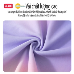 ĐỒ BƠI BÉ GÁI TAY DÀI QUẦN DÀI YUKE PHỐI CHÂN VÁY LIỀN CHỐNG NẮNG KÍN ĐÁO.