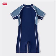 Đồ bơi bé trai liền thân, tay ngắn quần ngắn vải co giãn size cho bé từ 12kg đến 30kg