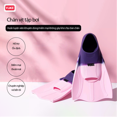Chân vịt bơi lội hiệu YUKE chất liệu silicon mềm mại, đàn hồi tốt, ôm chân thoải mái khi sử dụng