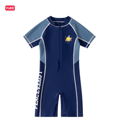 Đồ bơi bé trai liền thân, tay ngắn quần ngắn vải co giãn size cho bé từ 12kg đến 30kg