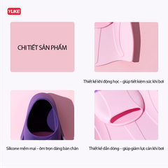 Chân vịt bơi lội hiệu YUKE chất liệu silicon mềm mại, đàn hồi tốt, ôm chân thoải mái khi sử dụng
