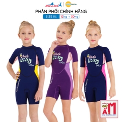 Đồ bơi giữ nhiệt bé gái Dive and Sail size 12-30kg cao su dày 2.5mm giữ ấm