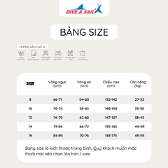 Đồ bơi giữ nhiệt bé trai Dive and Sail size lớn 27-55kg cao su dày 2.5mm giữ ấm