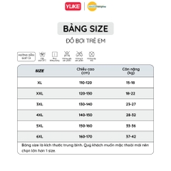 Bộ đồ bơi bé gái YUKE váy liền thân thiết kế màu tương phản, vải kháng Clo