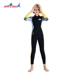 Đồ bơi giữ nhiệt bé trai DIVE AND SAIL size 12-30kg cao su dày 2.5mm giữ ấm ngăn tia UV