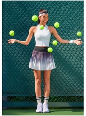 Váy picklebal xếp li màu ombre, váy thể thao xếp li kín đáo chống lộ hông quần đùi bên trong cosleaf