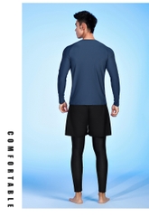 Bộ đồ bơi nam tay dài quần dài chống nắng chống UV, thiết kế trẻ trung quân 2 lớp che chắn kín đáo năng động