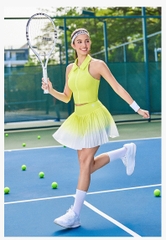 Váy picklebal xếp li màu ombre, váy thể thao xếp li kín đáo chống lộ hông quần đùi bên trong cosleaf