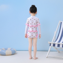 Đồ Bơi Bé Gái Tay Dài Chống Nắng Kèm Nón rộng vành – Bikini Trẻ Em 16kg-40kg Mẫu Mới Dễ Thương