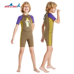 Đồ bơi giữ nhiệt bé trai Dive and Sail size 12-30kg chất liệu cao su dày 2.5mm giữ ấm