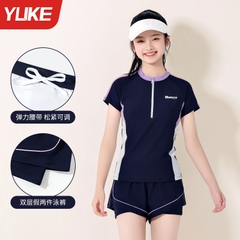 Đồ bơi nữ tay ngắn quần rời 2 lớp hiệu YUKE – Thiết kế thể thao kín đáo, thoải mái vận động