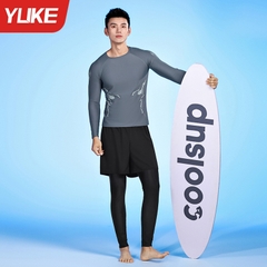 Bộ đồ bơi nam tay dài quần dài chống nắng chống UV, thiết kế trẻ trung quân 2 lớp che chắn kín đáo năng động