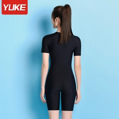 Đồ bơi nữ liền thân fullbody tạo dáng eo thon dây kéo trước vải bơi mềm mại co giãn đàn hồi