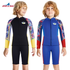Đồ bơi giữ nhiệt bé trai DIVE AND SAIL size 12-30kg cao su dày 2.5mm giữ ấm