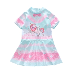 Đồ bơi bé gái váy tay ngắn họa tiết công chúa hoạt hình mẫu mới 2024 siêu đáng yêu P243