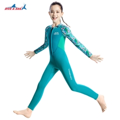 Đồ bơi giữ nhiệt bé gái Dive and Sail tay dài quần dài M155591