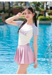 Bộ đồ bơi YUKE hai mảnh phong cách Hàn Quốc dành cho bé gái cỡ trung bình và lớn