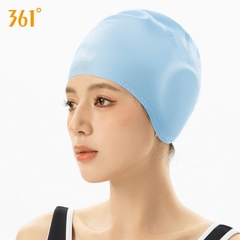 Nón bơi chống nước bịt tai nam nữ chất liệu silicon hiệu 361 kích thước 23x23cm