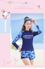 Đồ bơi bé gái tay dài SUNNY BEACH 3608