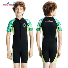 Đồ bơi giữ nhiệt bé trai Dive&Sail size 12kg - 30kg chất liệu cao su dày 2.5mm giữ ấm ngăn tia UV