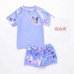 Đồ bơi bé gái Kuromi Saniro quần đùi 2 lớp kín đáo đáng yêu