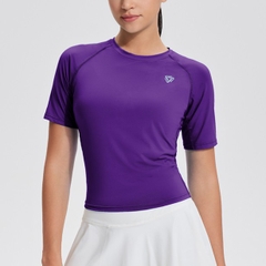 Áo picklebal thun thể thao cổ tròn tay ngắn mềm mại ôm dáng, thoáng khí, nhanh khô, co giãn tốt