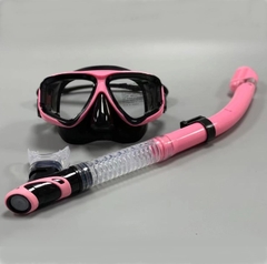 Kính lặn biển, bao gồm mặt nạ kính cường lực và ống thở có van chống nước