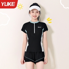 Đồ bơi nữ tay ngắn quần rời 2 lớp hiệu YUKE – Thiết kế thể thao kín đáo, thoải mái vận động