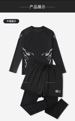 Bộ đồ bơi nam tay dài quần dài chống nắng chống UV, thiết kế trẻ trung quân 2 lớp che chắn kín đáo năng động