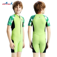 Đồ bơi giữ nhiệt bé trai Dive&Sail size 12kg - 30kg chất liệu cao su dày 2.5mm giữ ấm ngăn tia UV