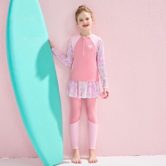 Đồ bơi bé gái tay dài quần dài chân váy