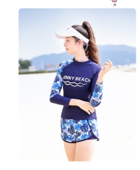 Đồ bơi bé gái tay dài SUNNY BEACH 3608