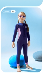 Đồ bơi giữ nhiệt bé gái Dive and Sail size 12-30kg cao su dày 2.5mm giữ ấm ngăn tia UV