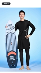 Bộ đồ bơi nam tay dài quần dài chống nắng chống UV, thiết kế trẻ trung quân 2 lớp che chắn kín đáo năng động