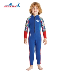 Đồ bơi giữ nhiệt bé trai DIVE AND SAIL size 12-30kg cao su dày 2.5mm giữ ấm ngăn tia UV