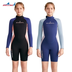 Đồ bơi giữ nhiệt bé gái Dive and Sail size 27kg - 55kg cao su dày 2.5mm giữ ấm rât tốt