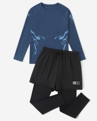 Bộ đồ bơi nam tay dài quần dài chống nắng chống UV, thiết kế trẻ trung quân 2 lớp che chắn kín đáo năng động