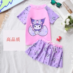 Đồ bơi bé gái Kuromi Saniro váy đáng yêu nhiều màu sắc kèm nón