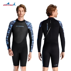 Đồ bơi lặn giữ nhiệt người lớn Dive and Sail cho Nam chất liệu cao su dày 2mm giữ ấm