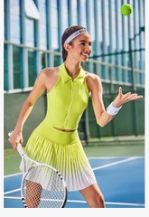 Váy picklebal xếp li màu ombre, váy thể thao xếp li kín đáo chống lộ hông quần đùi bên trong cosleaf