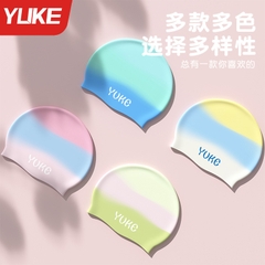 Nón bơi silicon chống nước màu sắc ombre tươi sáng