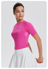 Áo picklebal thun thể thao cổ tròn tay ngắn mềm mại ôm dáng, thoáng khí, nhanh khô, co giãn tốt