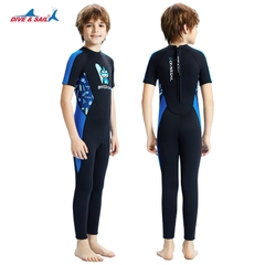 Đồ bơi giữ nhiệt bé trai Dive and Sail tay ngắn quần dài M155836