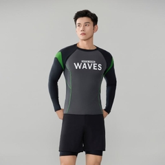 Đồ bơi nam tay dài, quần 2 lớp chống nắng phong cách hàn quốc