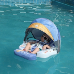 Phao bơi Ngực Mambobaby cho bé 3-24 tháng có mái che gấp gọn chất liệu vỏ PU chống thấm nước