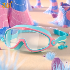 Kính bơi góc nhìn rộng cao cấp hiệu 361 kèm bịt tai chống nước sắc nét từng chi tiết cho bé yêu