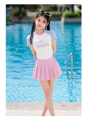 Bộ đồ bơi YUKE hai mảnh phong cách Hàn Quốc dành cho bé gái cỡ trung bình và lớn